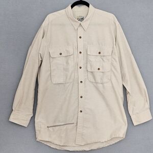 Travelsmith By Sportif Vintage Long Sleeve Fishing Safari Shirt Size L
